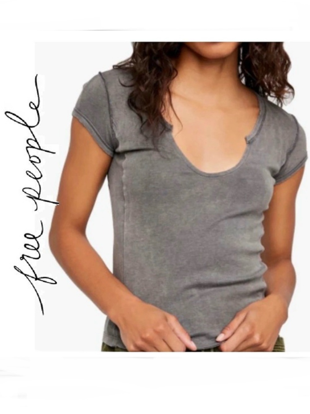 We The Free Always Yours V Neck Tee sz S